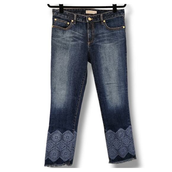Tory Burch Embroidered Raw Hem Ankle Jeans Women’s Size: 30 - Picture 12 of 12